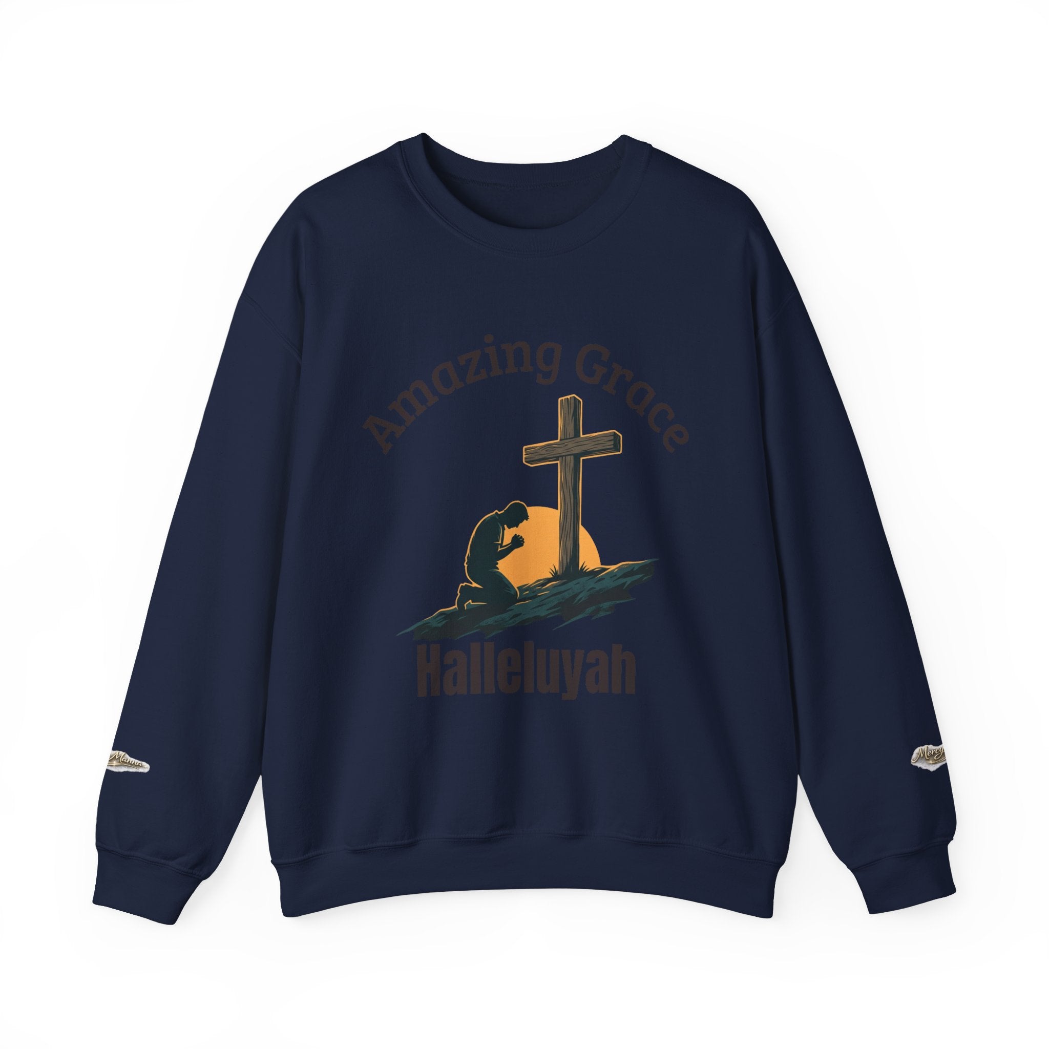 "Amazing Grace" Hallelujah Graphic Crewneck Sweatshirt — Unisex Pullover