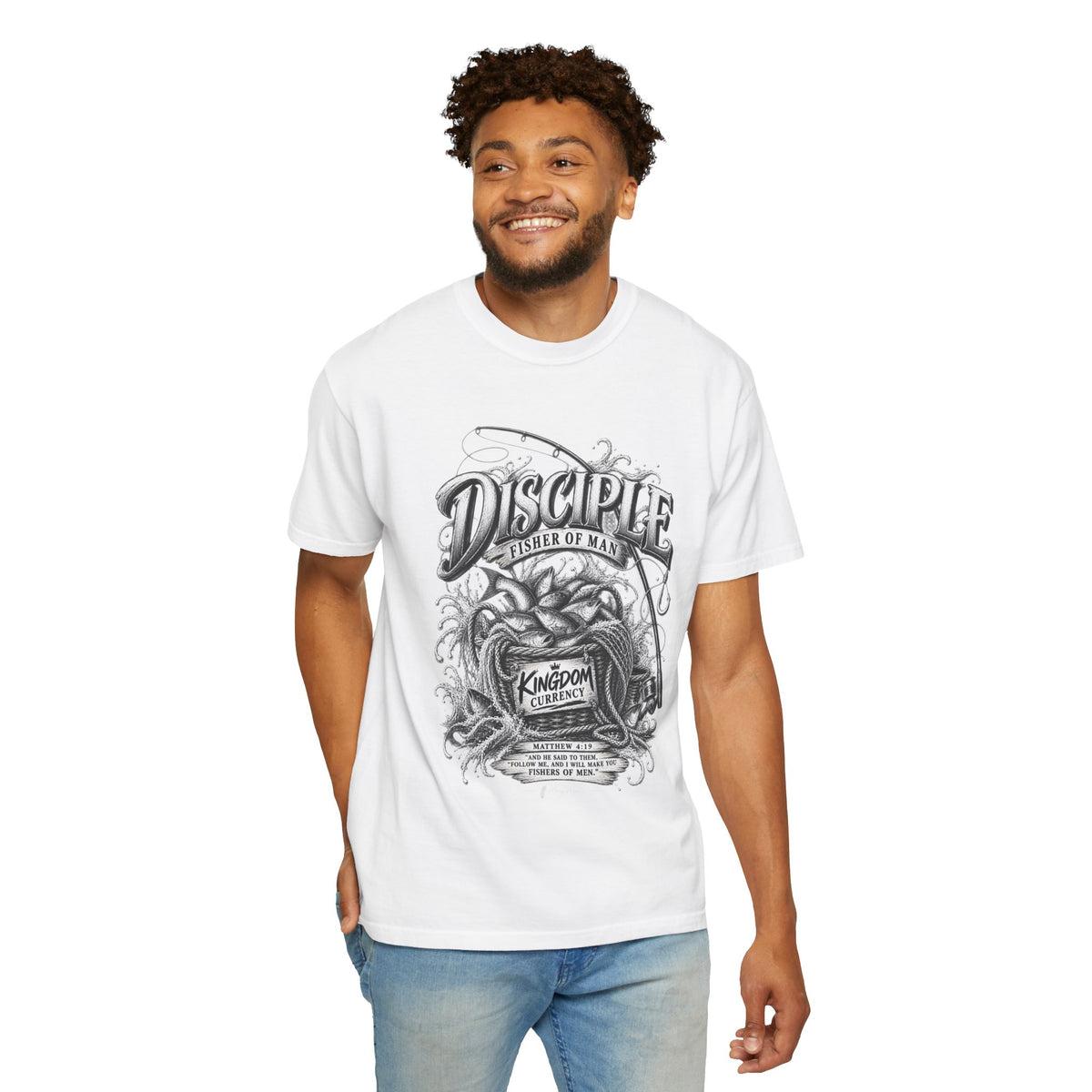 Disciple Fisher of Men Graphic T-Shirt — Fishing Design