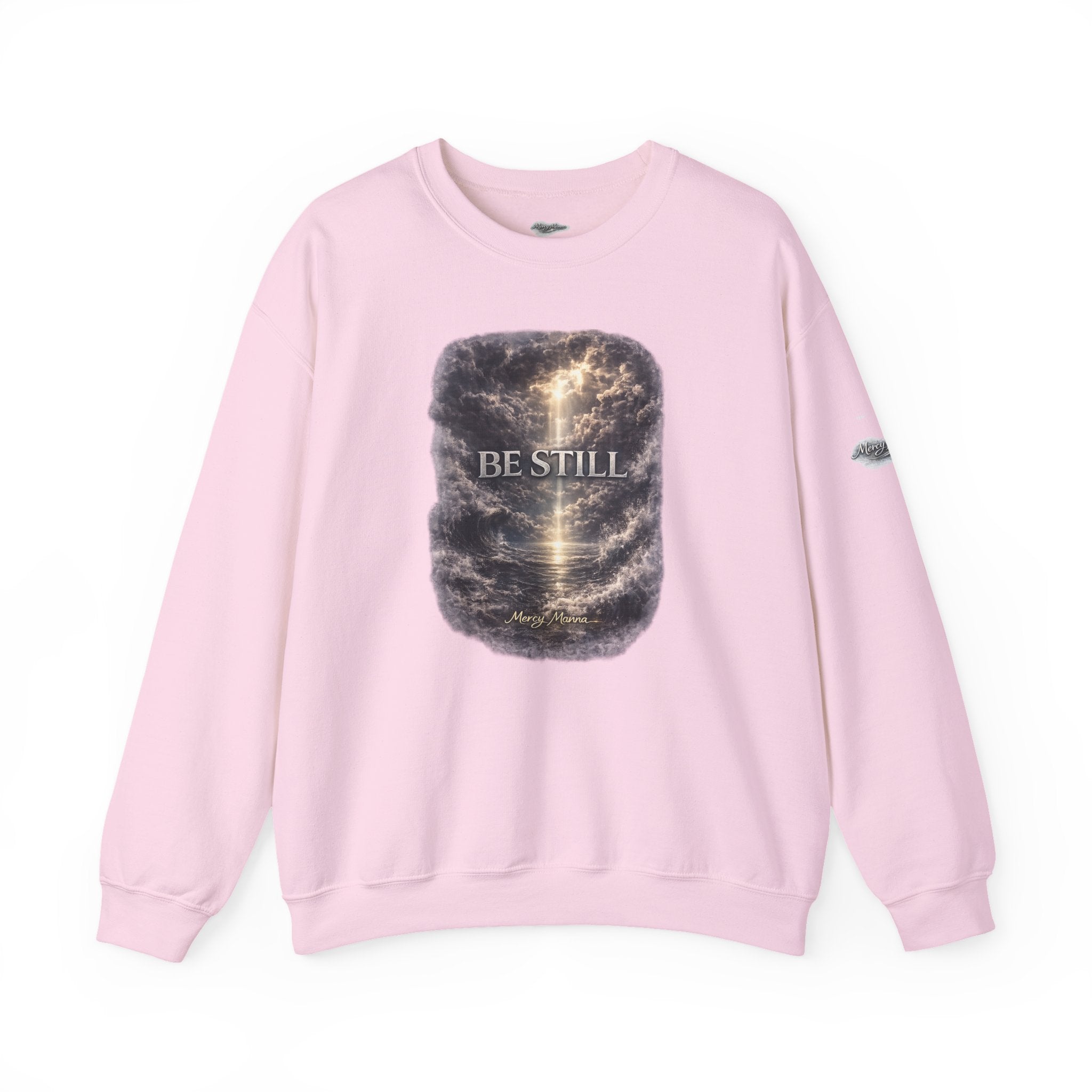 "Be Still" Graphic Crewneck Sweatshirt — Unisex Fleece Pullover