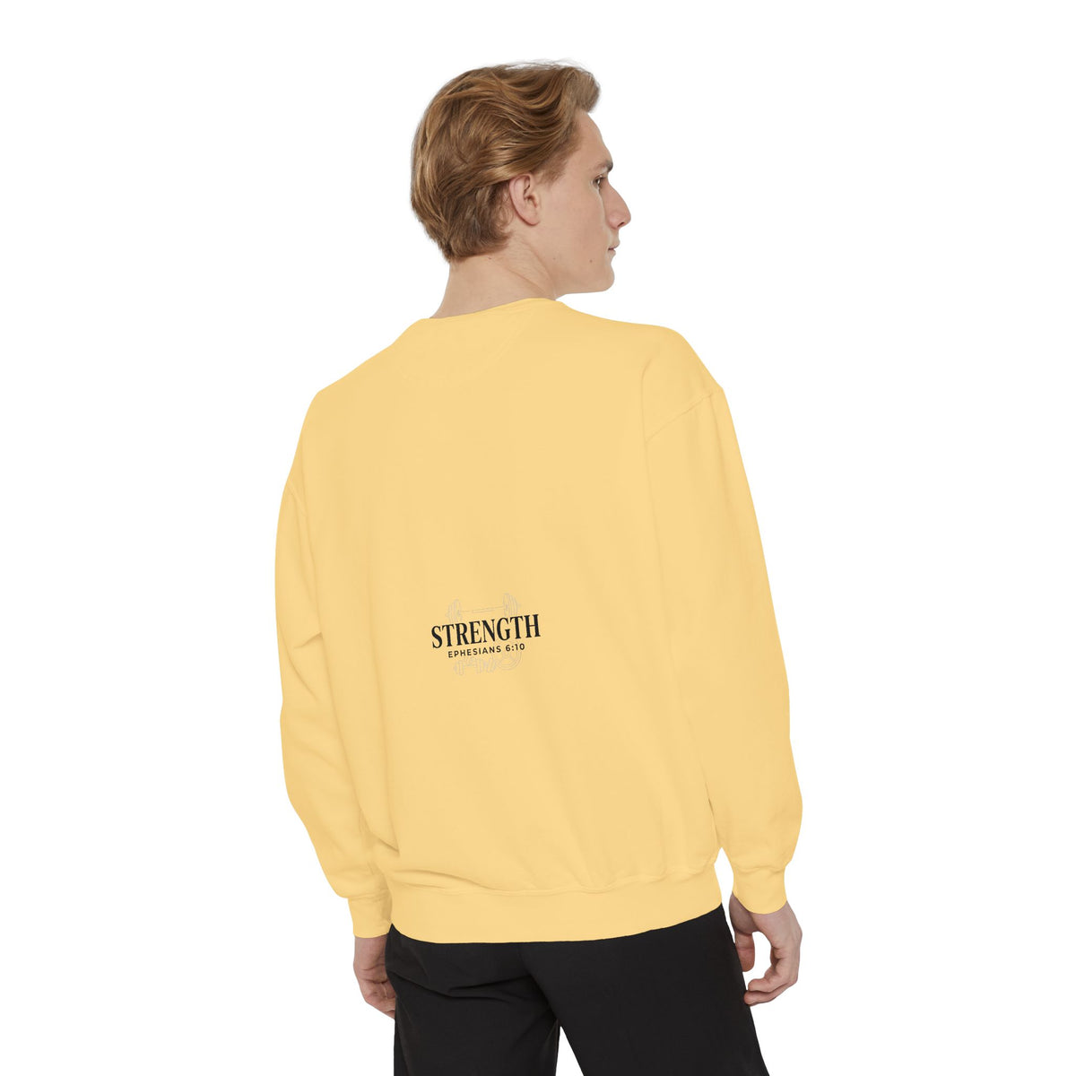 Strong in the Lord Crewneck — Ephesians 6:10 Faith Sweatshirt