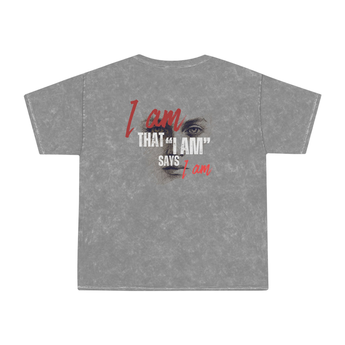 "I Am That I Am" Vintage Mineral Wash Graphic Tee — Unisex Cotton T-Shirt