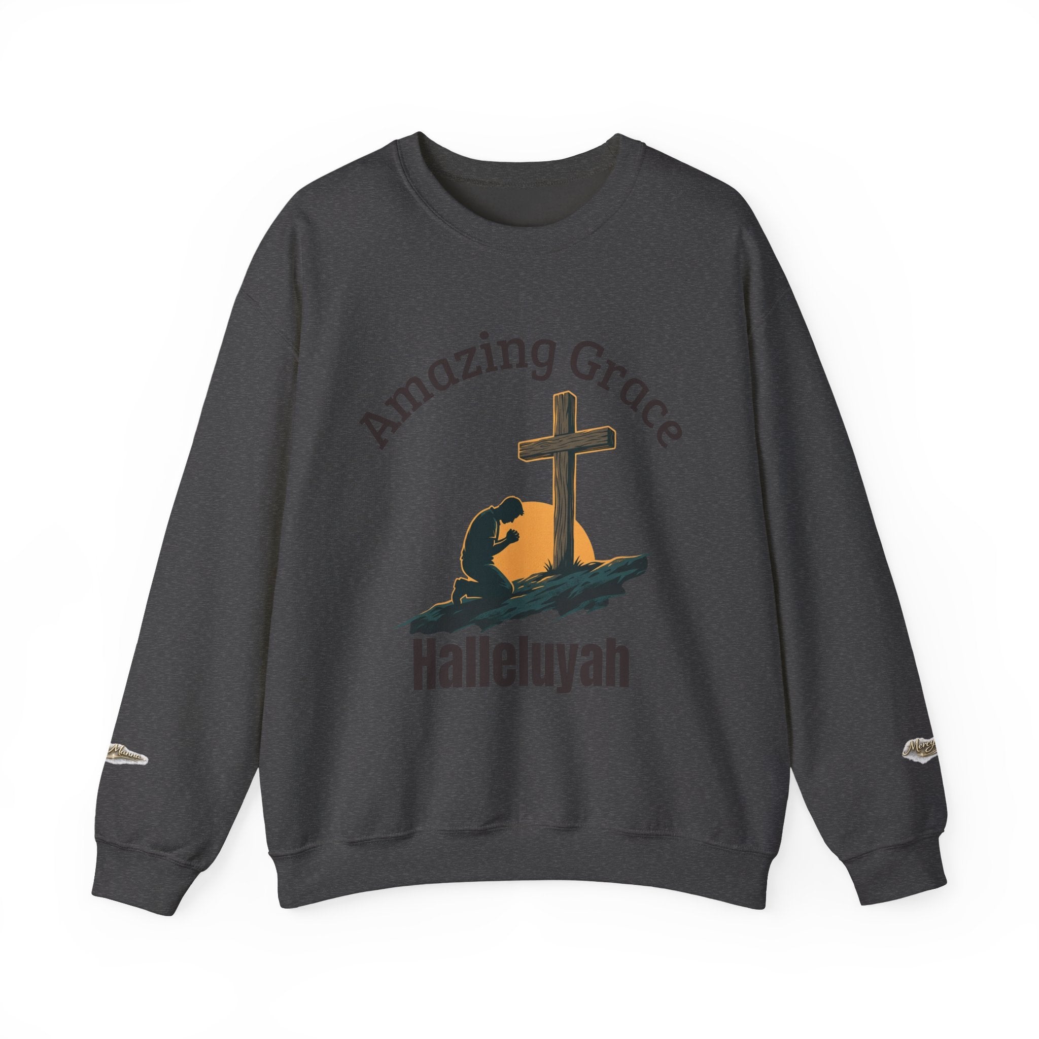 "Amazing Grace" Hallelujah Graphic Crewneck Sweatshirt — Unisex Pullover