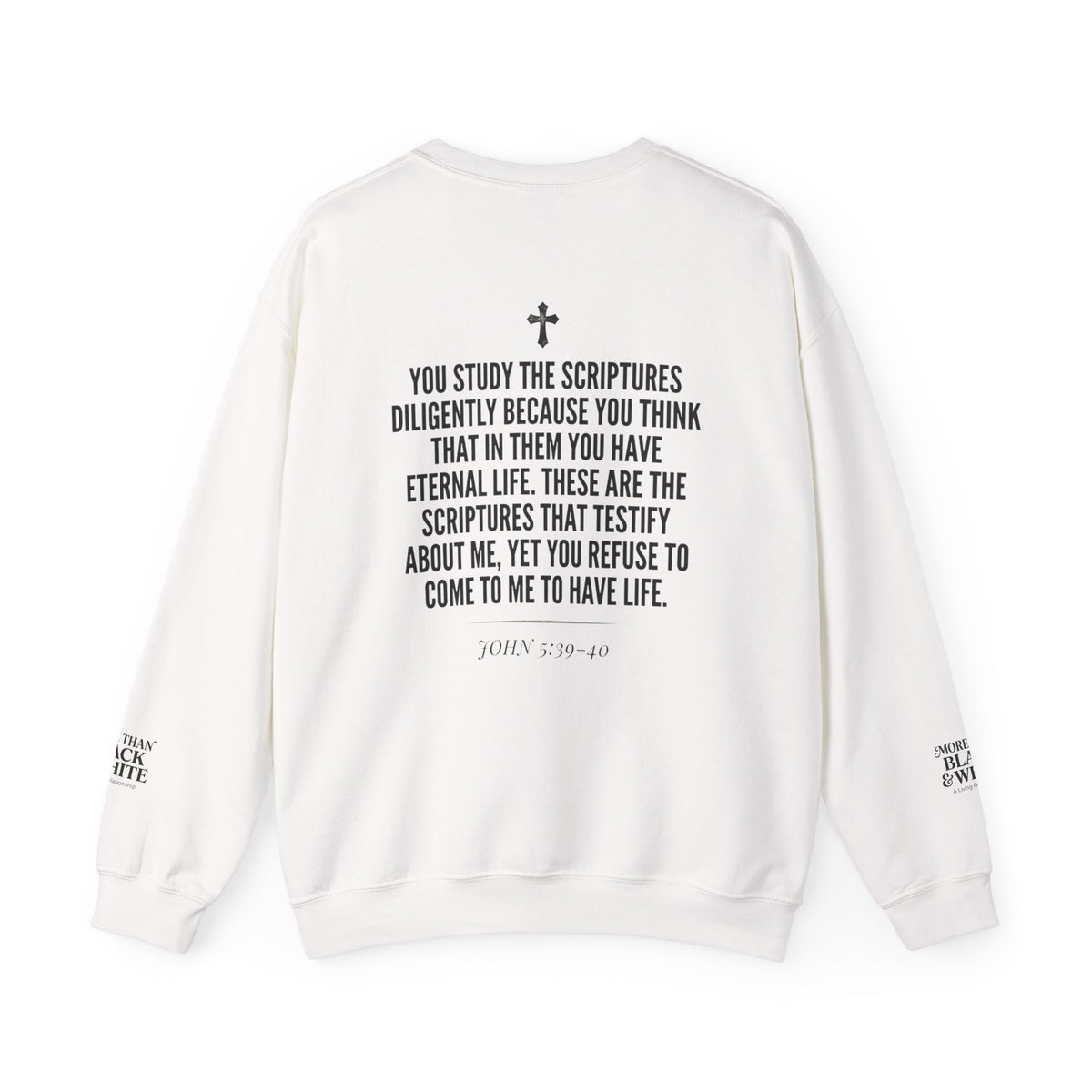 Mercy Manna More Than Black & White Crewneck Sweatshirt