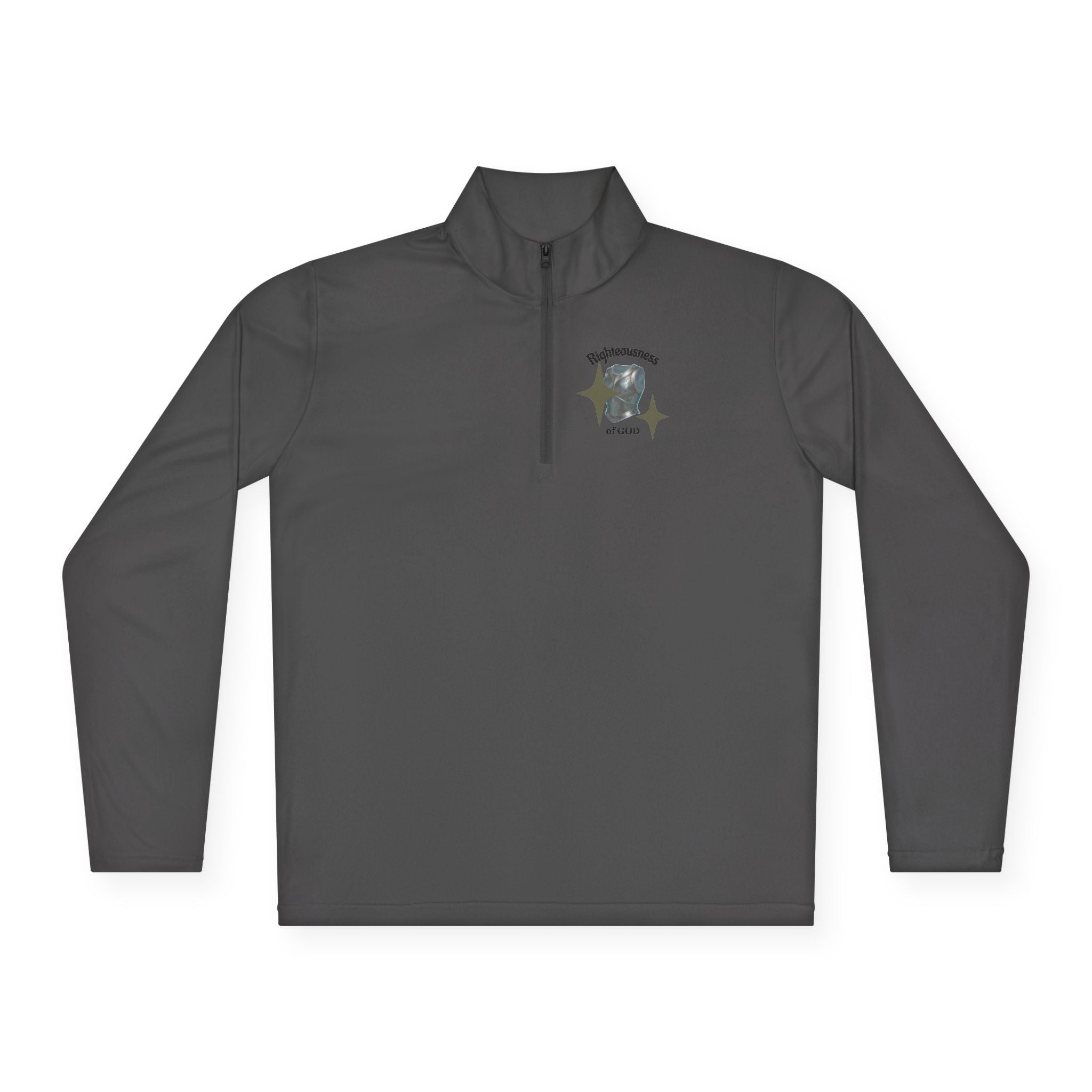 "Breastplate of Righteousness" Quarter-Zip Pullover — Unisex Graphic Sweatshirt
