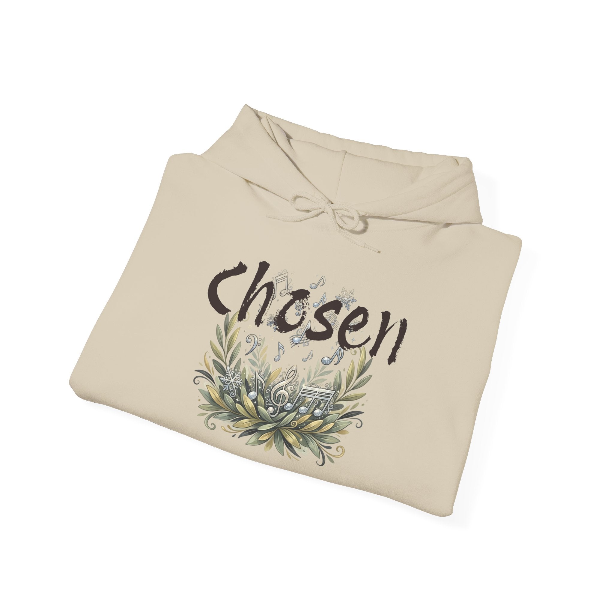 "Chosen & Set Apart" Olive Leaf Graphic Pullover Hoodie — Unisex Sweatshirt