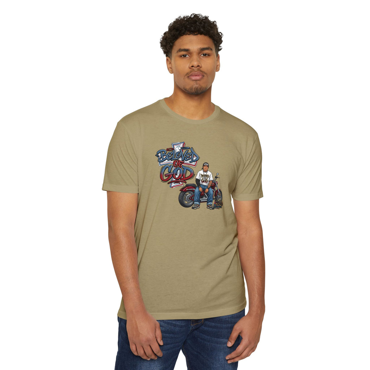Mercy Manna Beloved of G T-Shirt – Motorcycle Love Graphic Tee