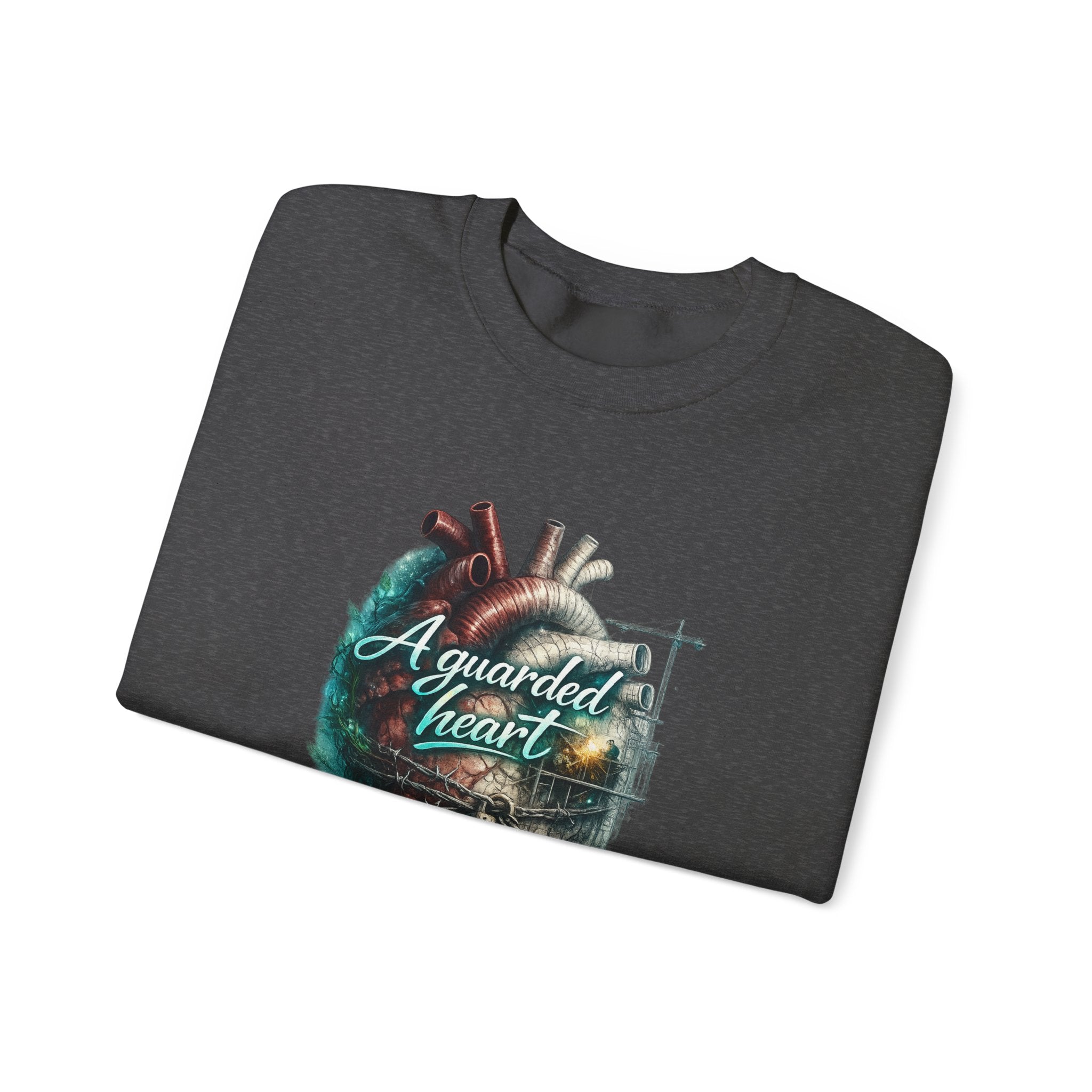"A Guarded Heart" Crewneck Sweatshirt — Unisex Graphic Pullover