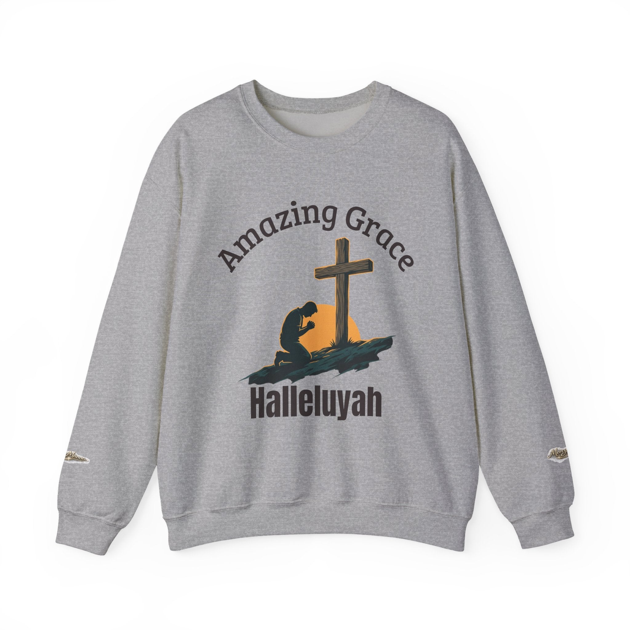 "Amazing Grace" Hallelujah Graphic Crewneck Sweatshirt — Unisex Pullover