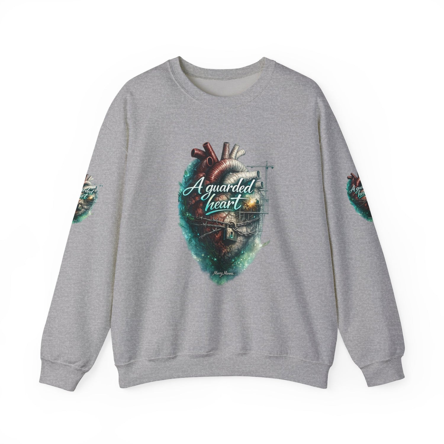 "A Guarded Heart" Crewneck Sweatshirt — Unisex Graphic Pullover