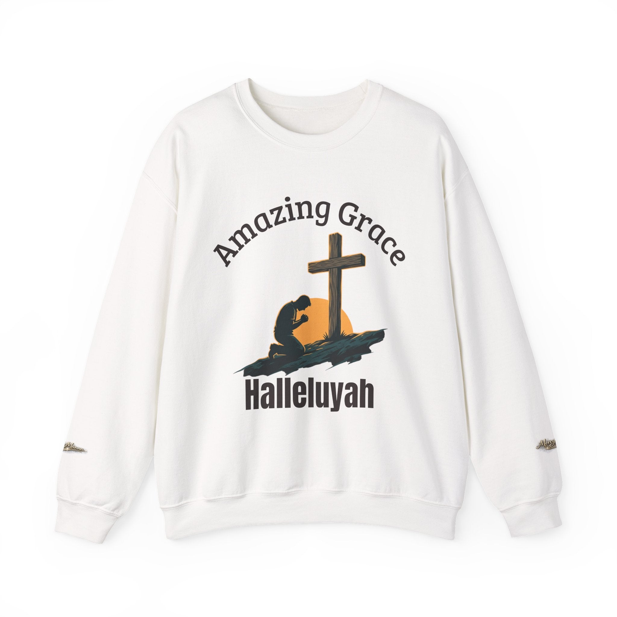 "Amazing Grace" Hallelujah Graphic Crewneck Sweatshirt — Unisex Pullover