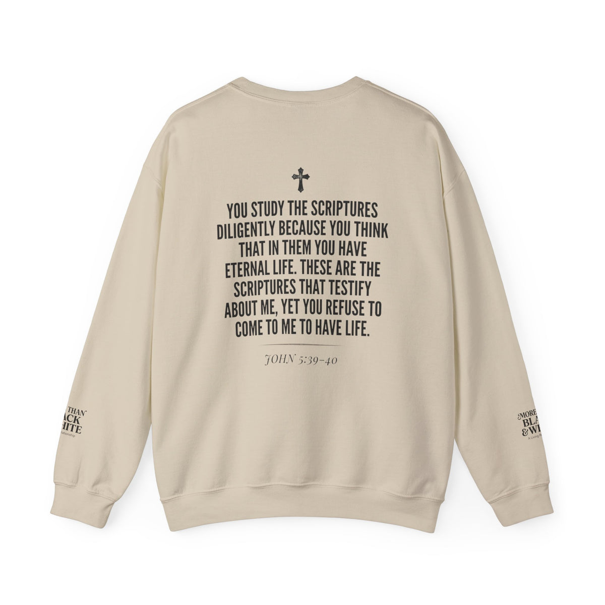 Mercy Manna More Than Black & White Crewneck Sweatshirt