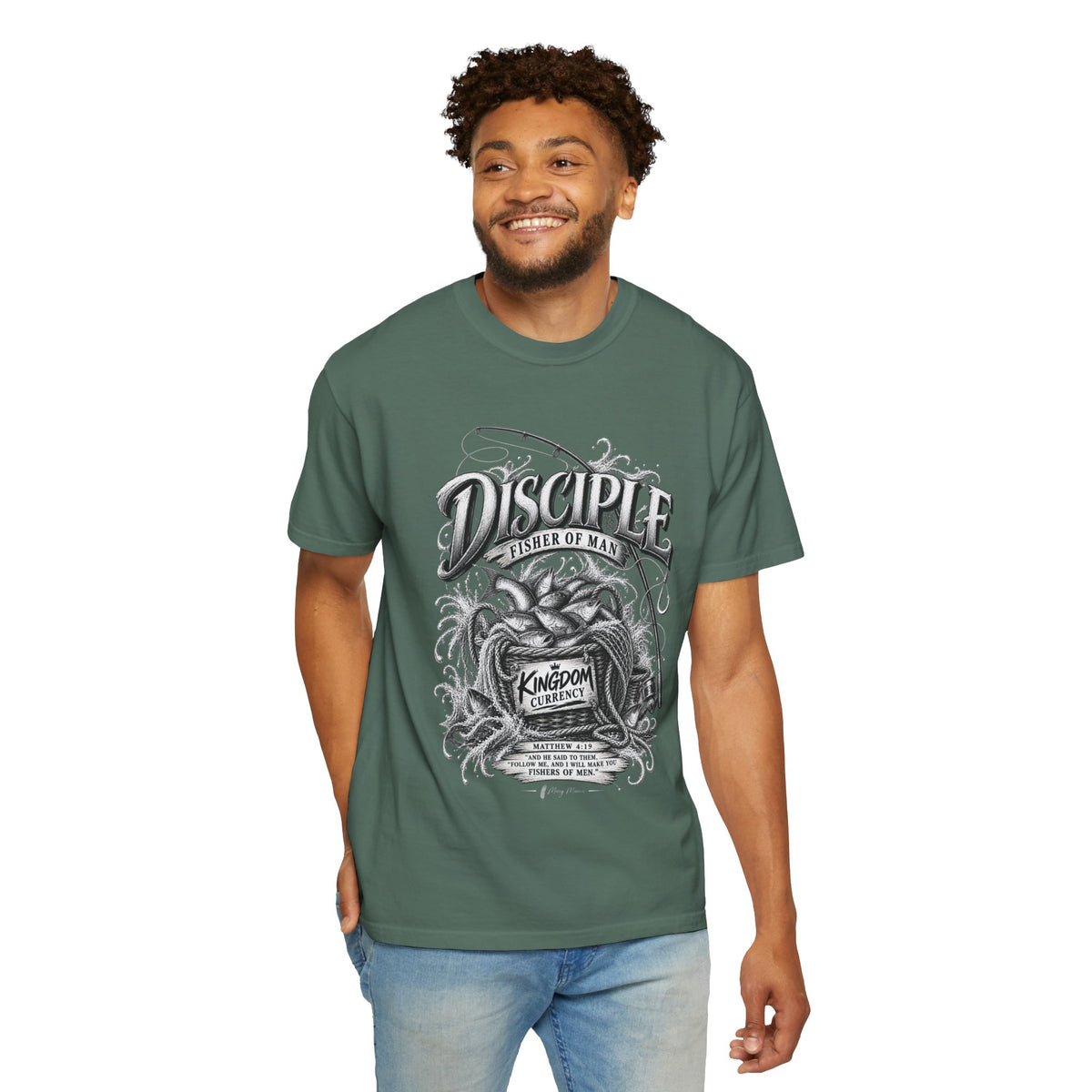 Disciple Fisher of Men Graphic T-Shirt — Fishing Design