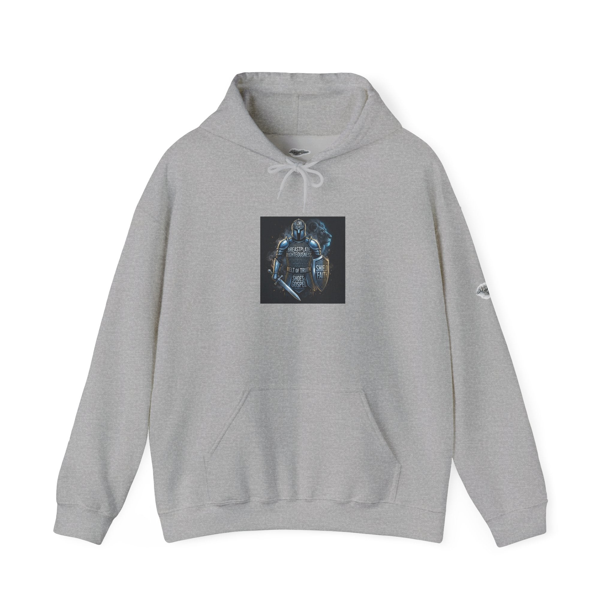 "Armor of God" Knight Graphic Pullover Hoodie — Unisex Fleece Sweatshirt