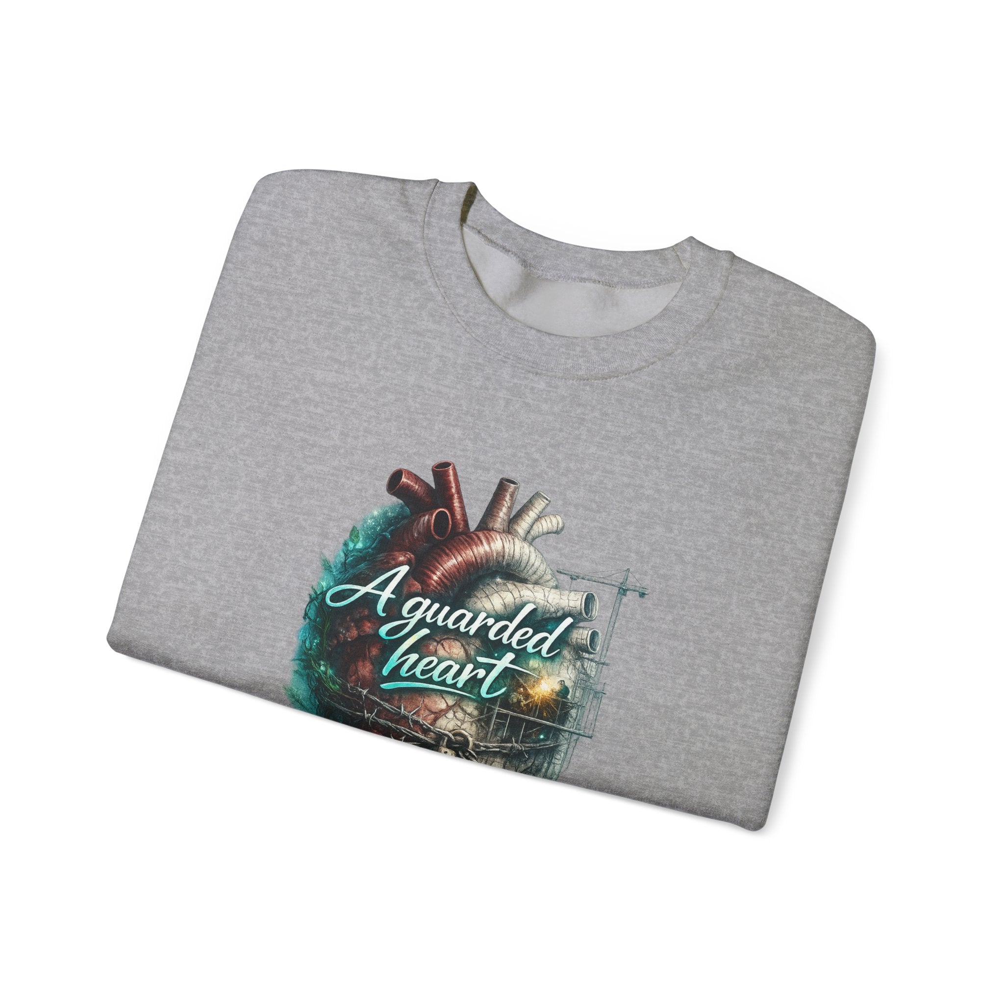 "A Guarded Heart" Crewneck Sweatshirt — Unisex Graphic Pullover