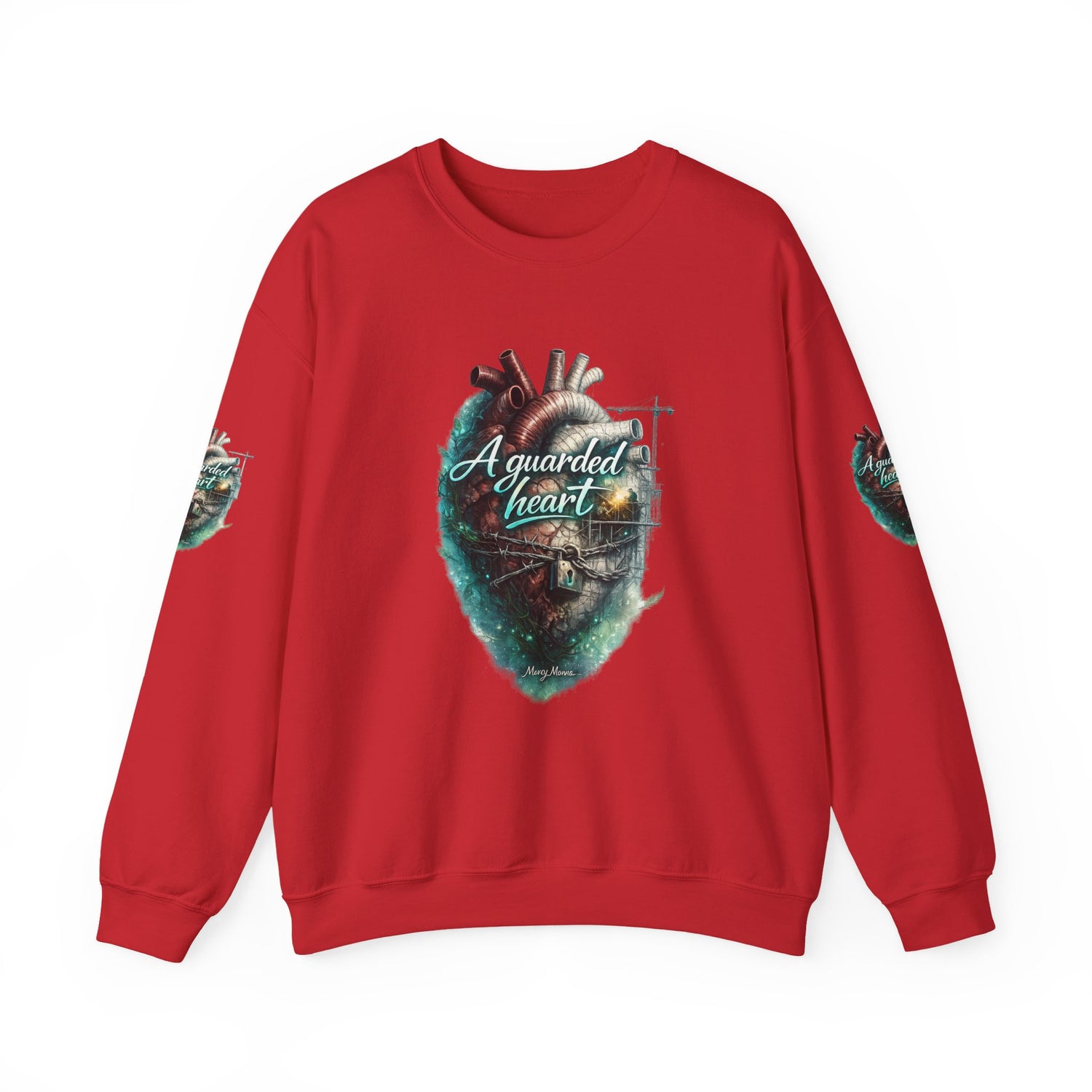 "A Guarded Heart" Crewneck Sweatshirt — Unisex Graphic Pullover