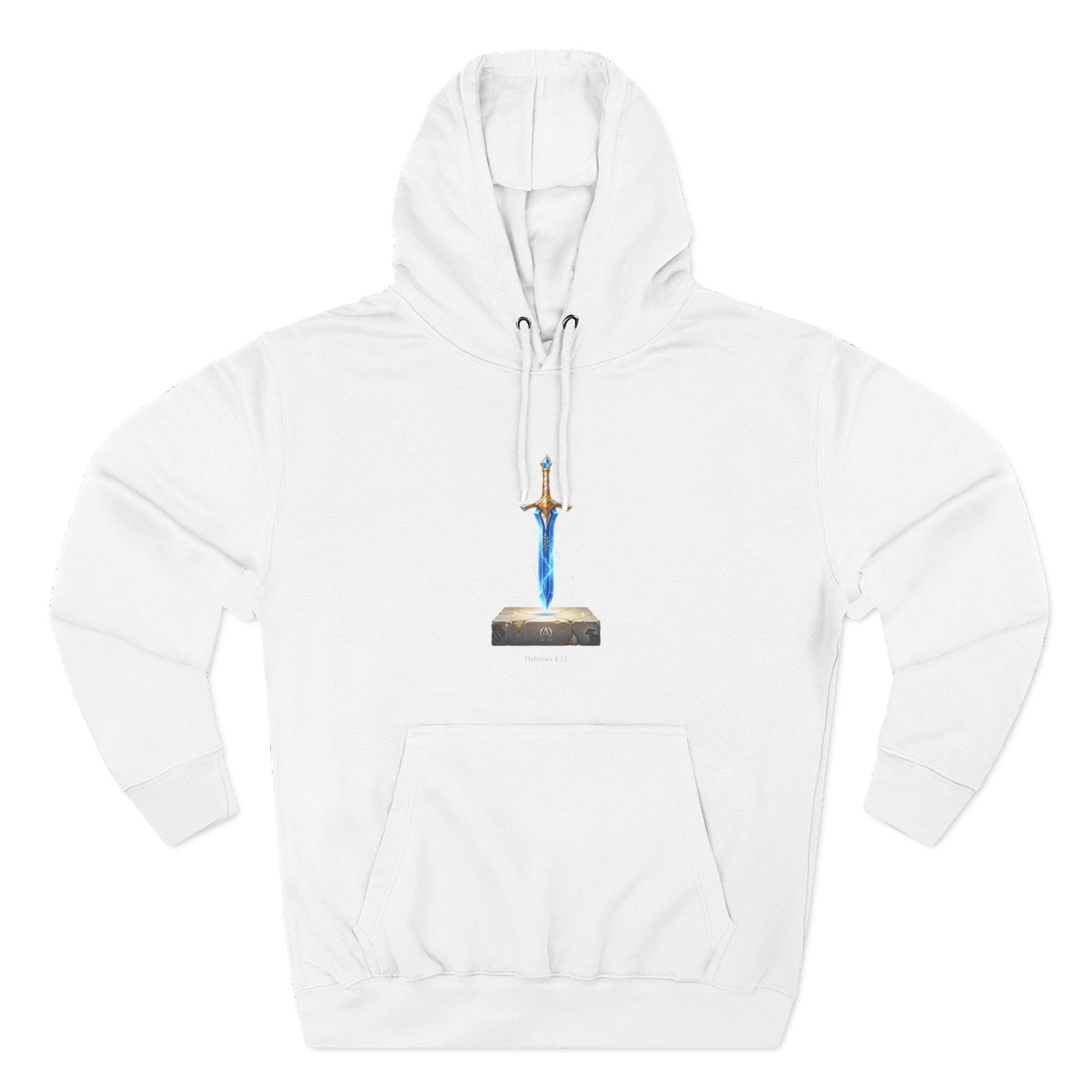 "Hebrews 4:12" Sword Graphic Pullover Hoodie — Unisex Fleece Sweatshirt