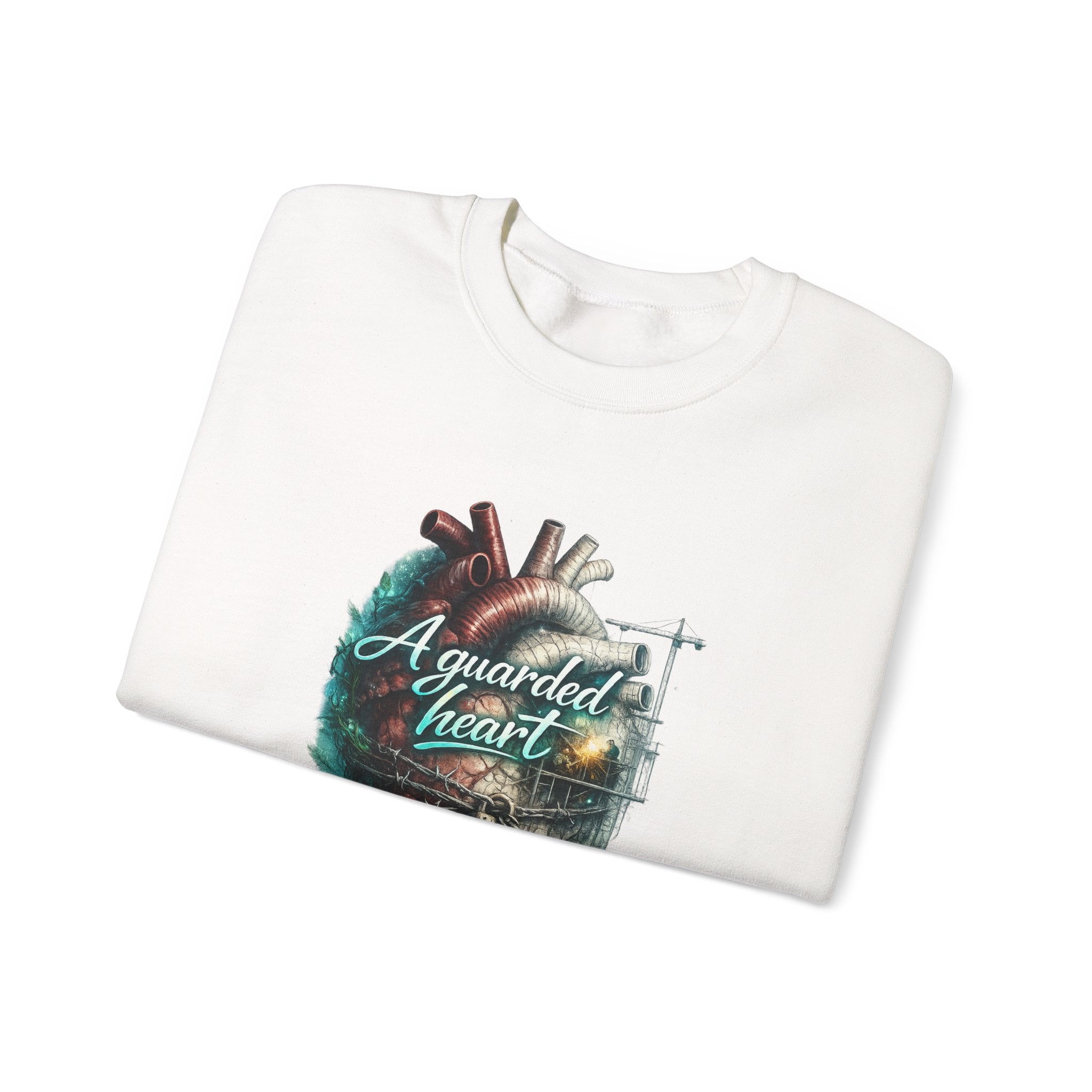"A Guarded Heart" Crewneck Sweatshirt — Unisex Graphic Pullover