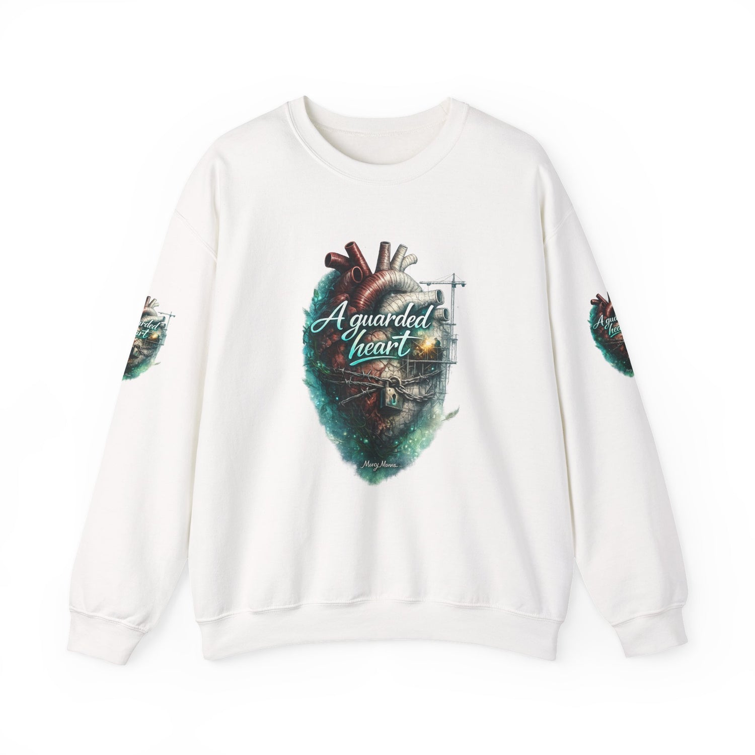 "A Guarded Heart" Crewneck Sweatshirt — Unisex Graphic Pullover