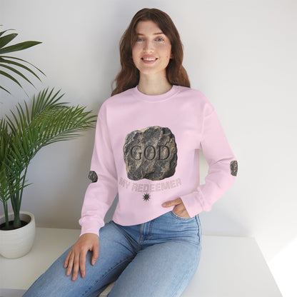 Mercy Manna My Redeemer Crewneck Sweatshirt – Stone Graphic Love Pullover