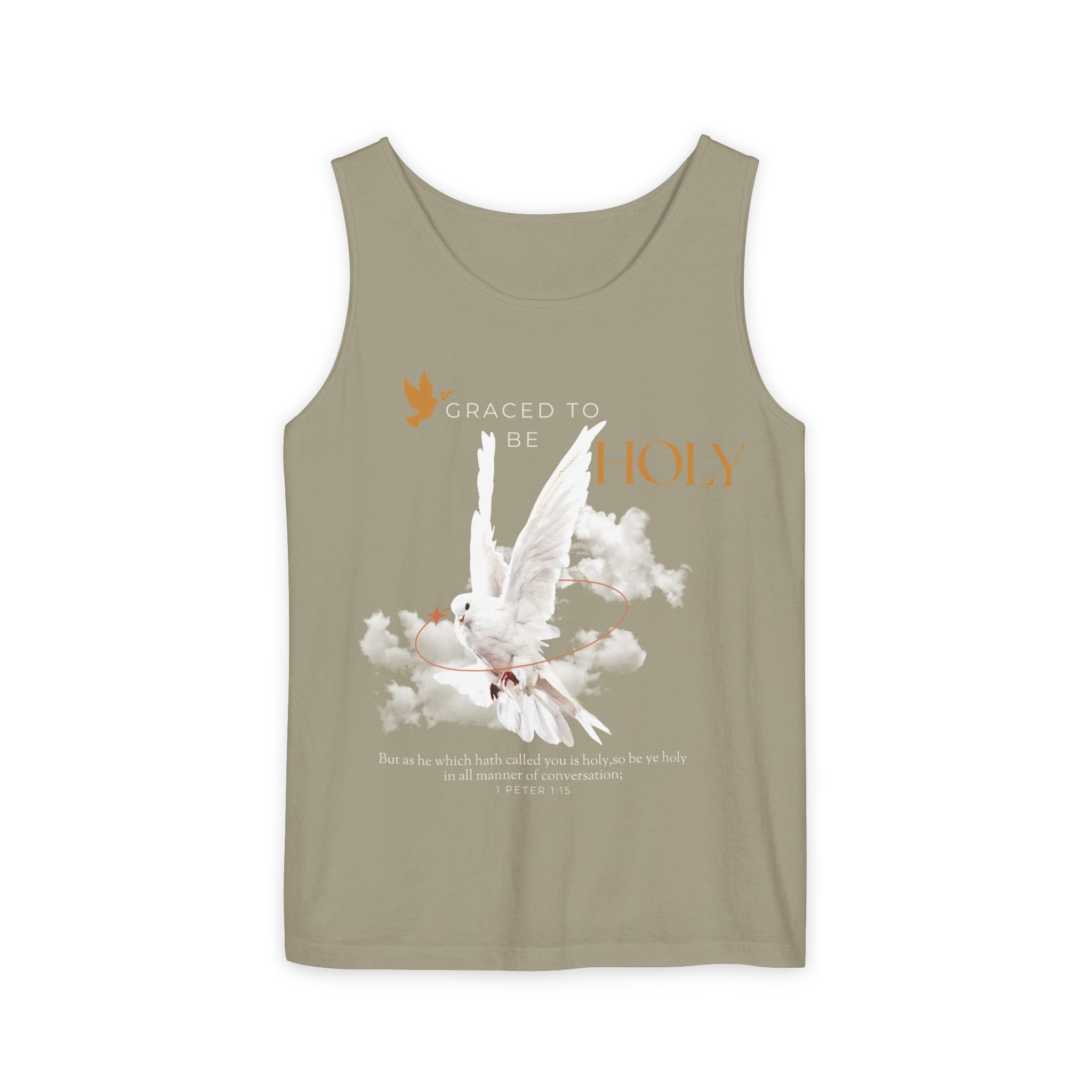 Graced to Be Holy Tank Top — Dove Graphic Print
