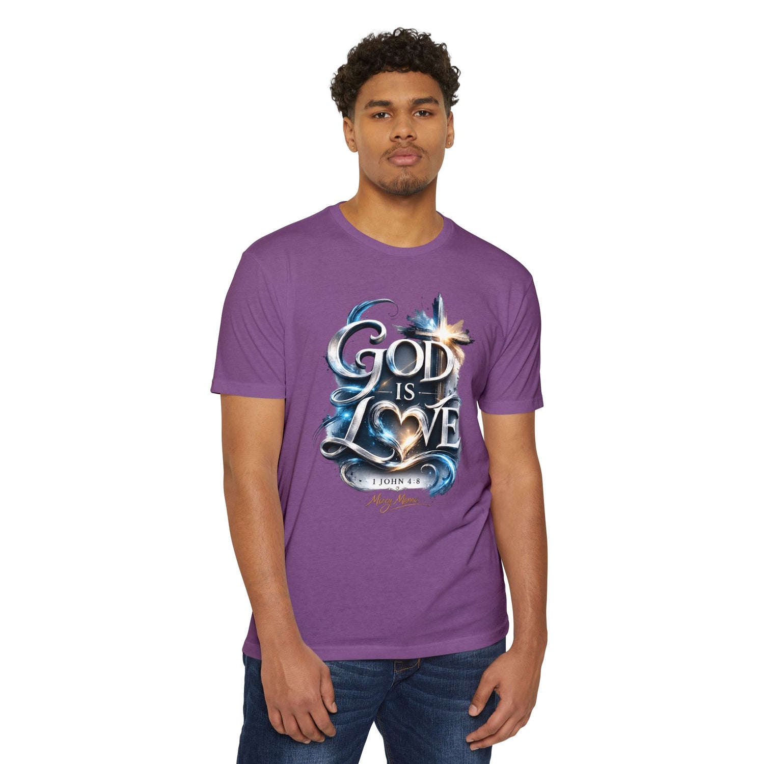 "God Is Love" Graphic Tee — Unisex Cotton T-Shirt (1 John 4:8)