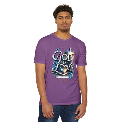 "God Is Love" Graphic Tee — Unisex Cotton T-Shirt (1 John 4:8)