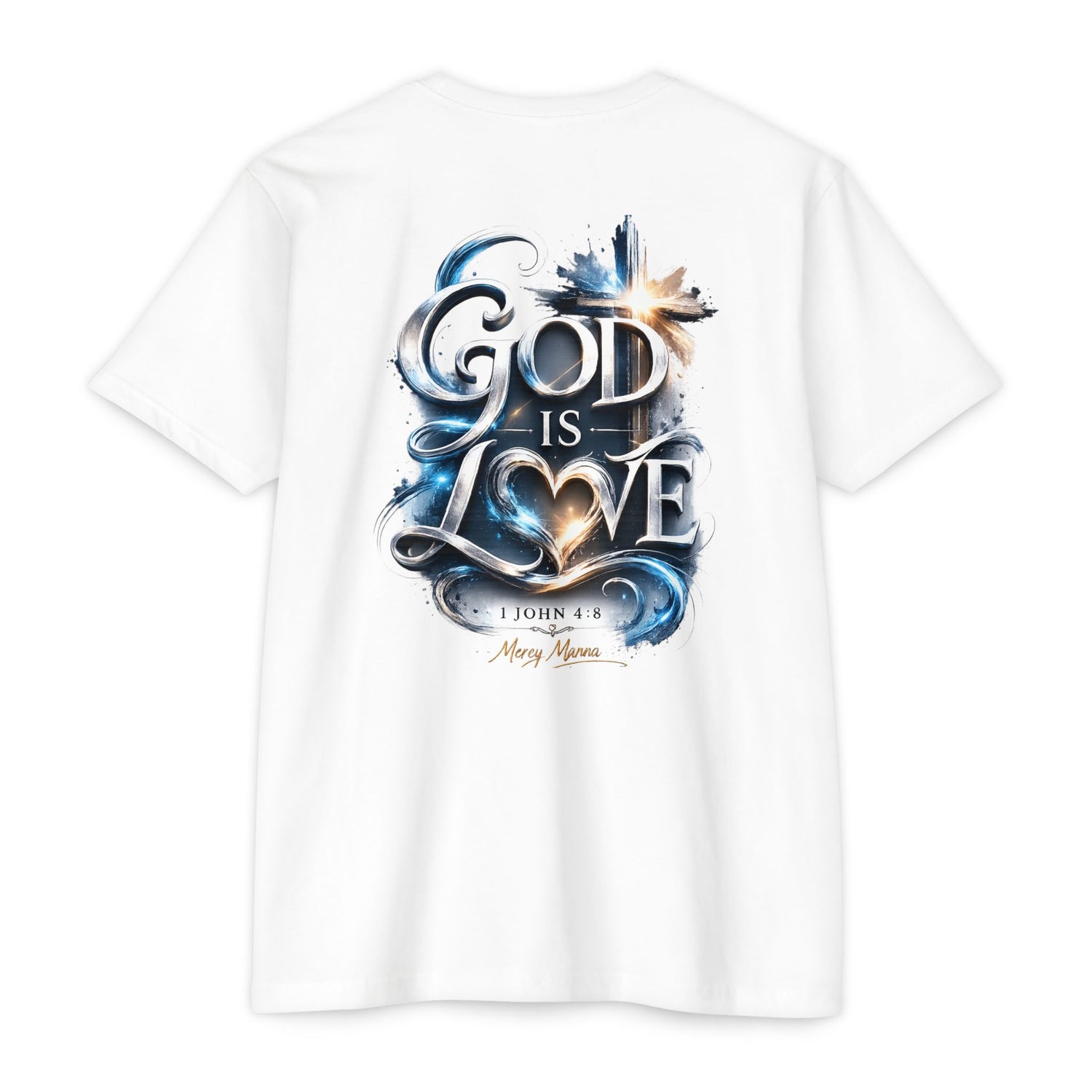 "God Is Love" Graphic Tee — Unisex Cotton T-Shirt (1 John 4:8)