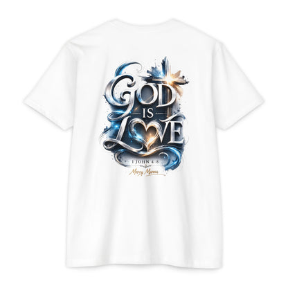 "God Is Love" Graphic Tee — Unisex Cotton T-Shirt (1 John 4:8)