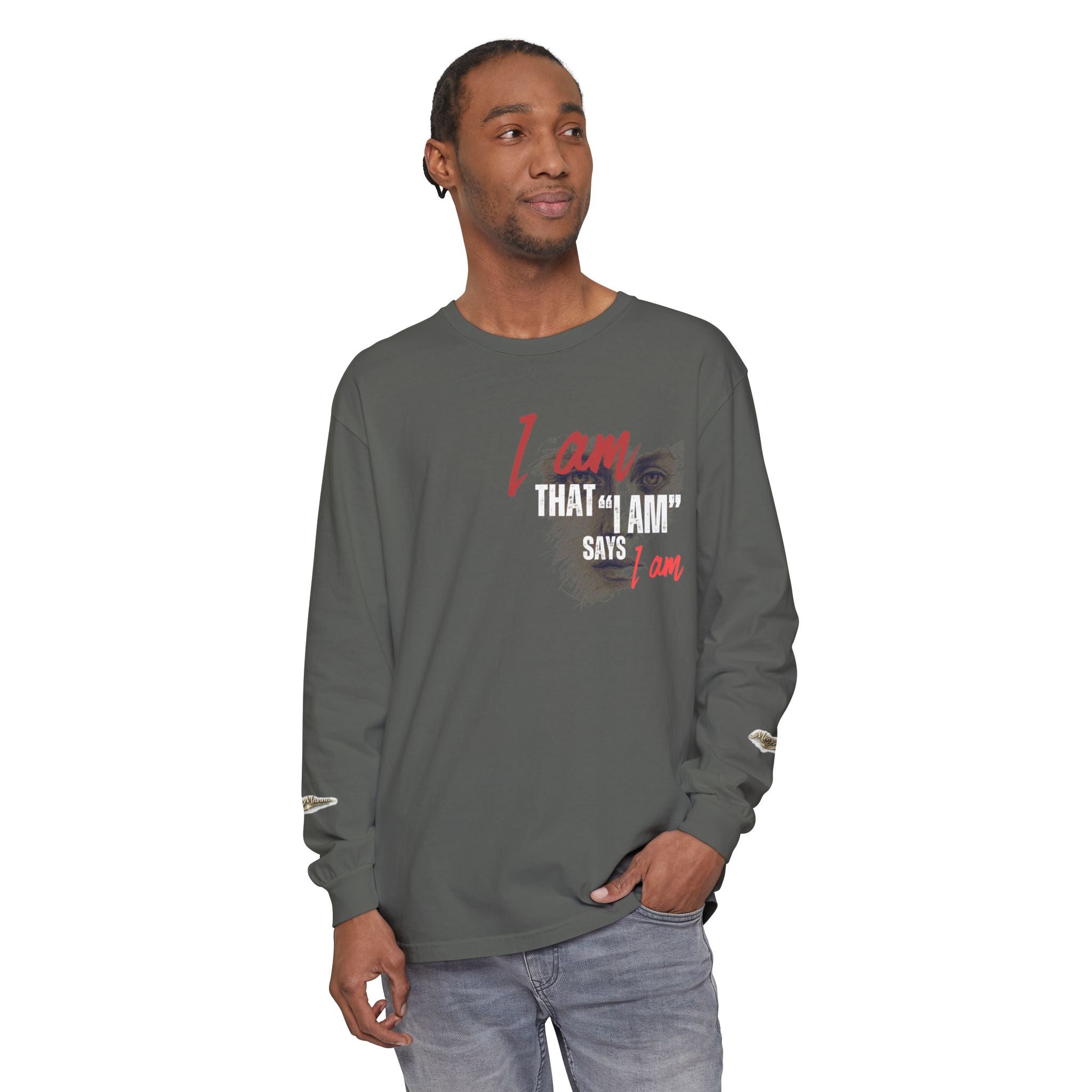 Christian Long Sleeve Tee — "I Am That I Am" Faith Inspirational Shirt