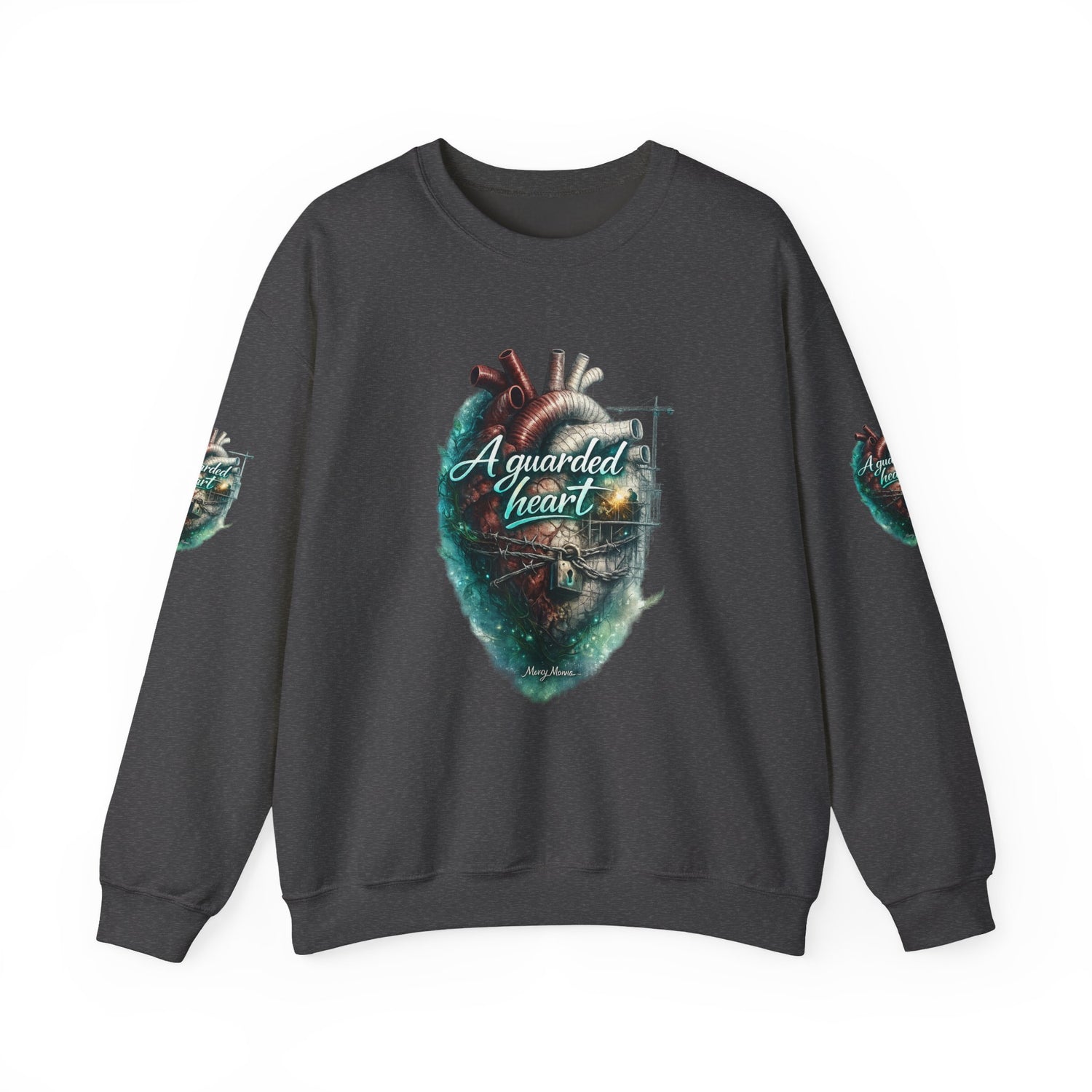 "A Guarded Heart" Crewneck Sweatshirt — Unisex Graphic Pullover
