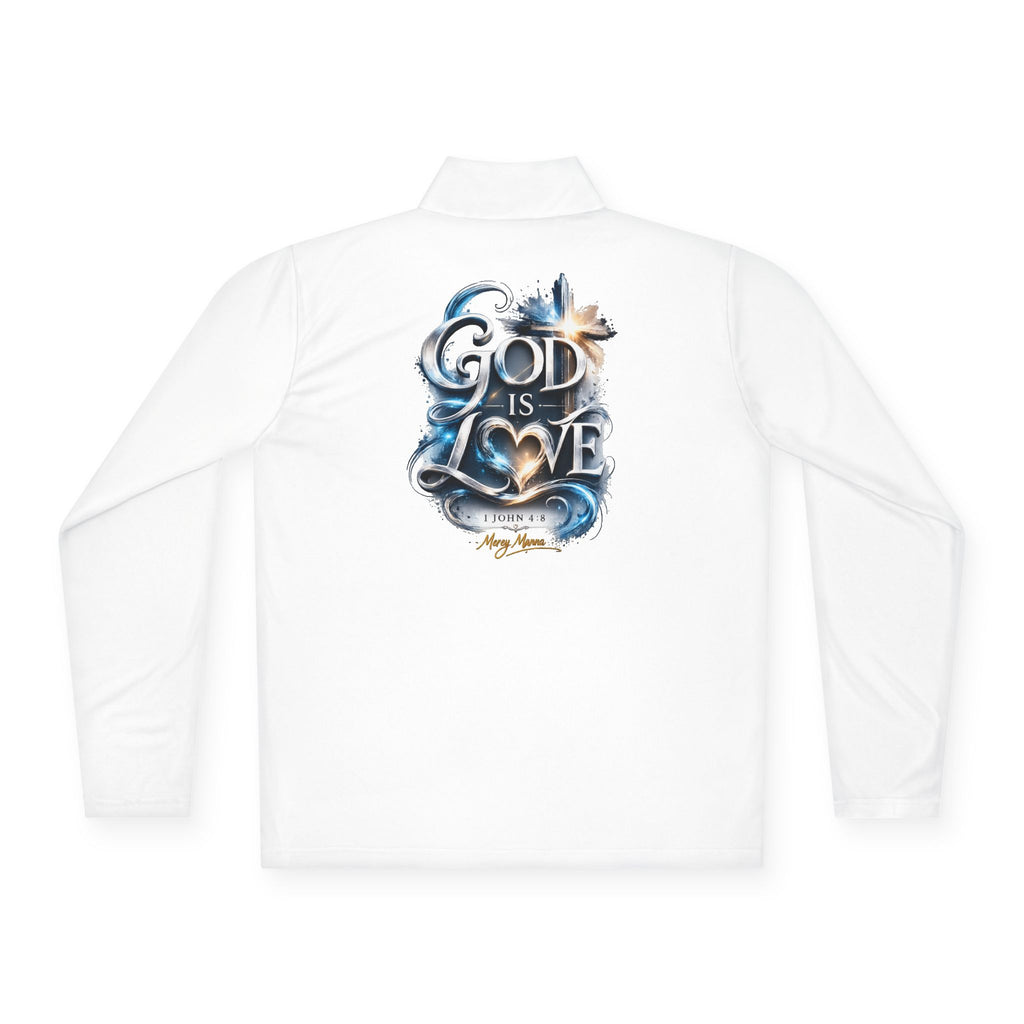 God Is Love Quarter-Zip Pullover — Faith-Inspired Christian Pullover