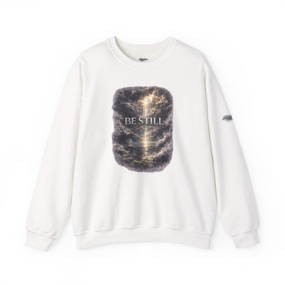 "Be Still" Graphic Crewneck Sweatshirt — Unisex Fleece Pullover