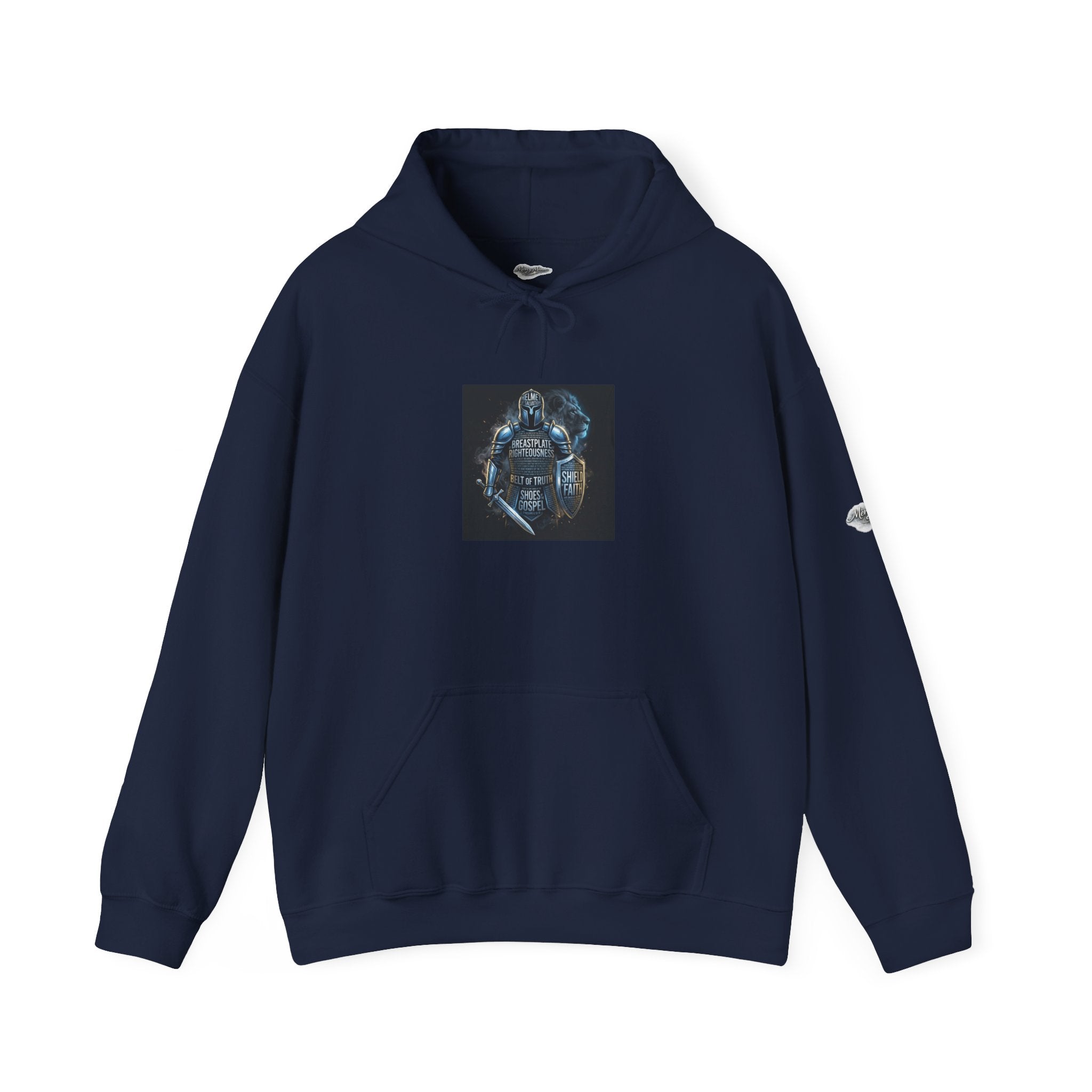 "Armor of God" Knight Graphic Pullover Hoodie — Unisex Fleece Sweatshirt