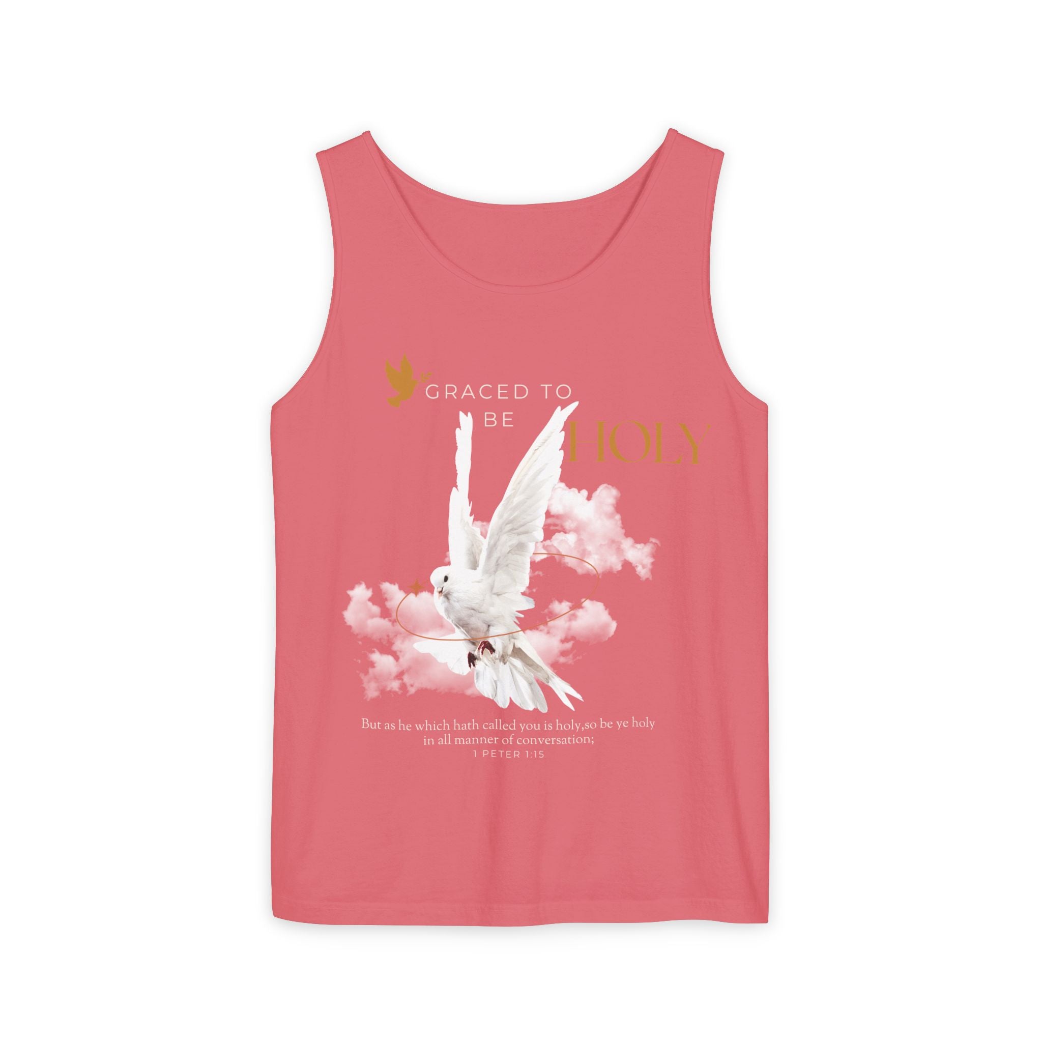 Graced to Be Holy Tank Top — Dove Graphic Print