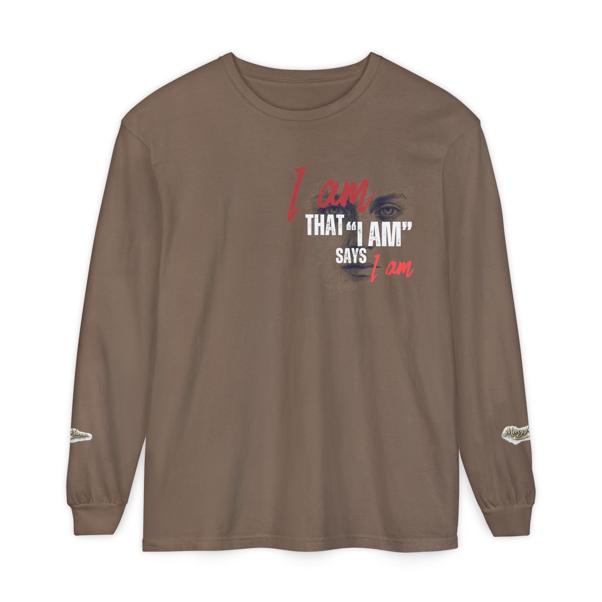 Christian Long Sleeve Tee — "I Am That I Am" Faith Inspirational Shirt