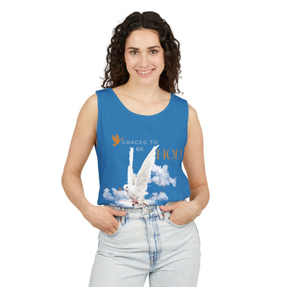 "Graced to Be Holy" Dove Graphic Tank Top — Women&