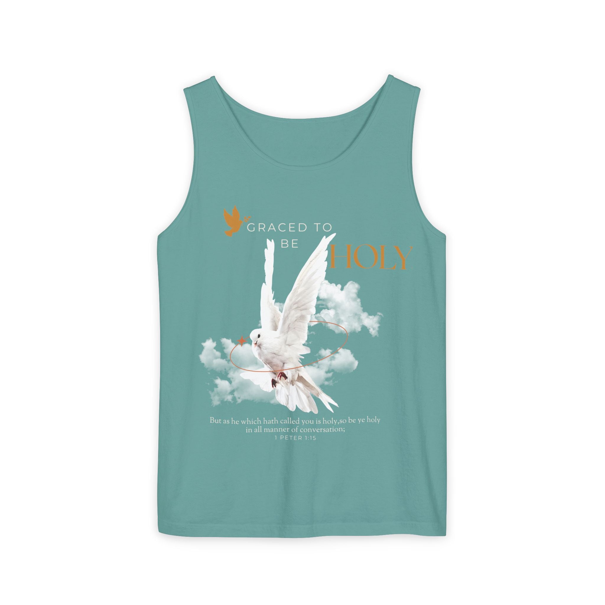 Graced to Be Holy Tank Top — Dove Graphic Print