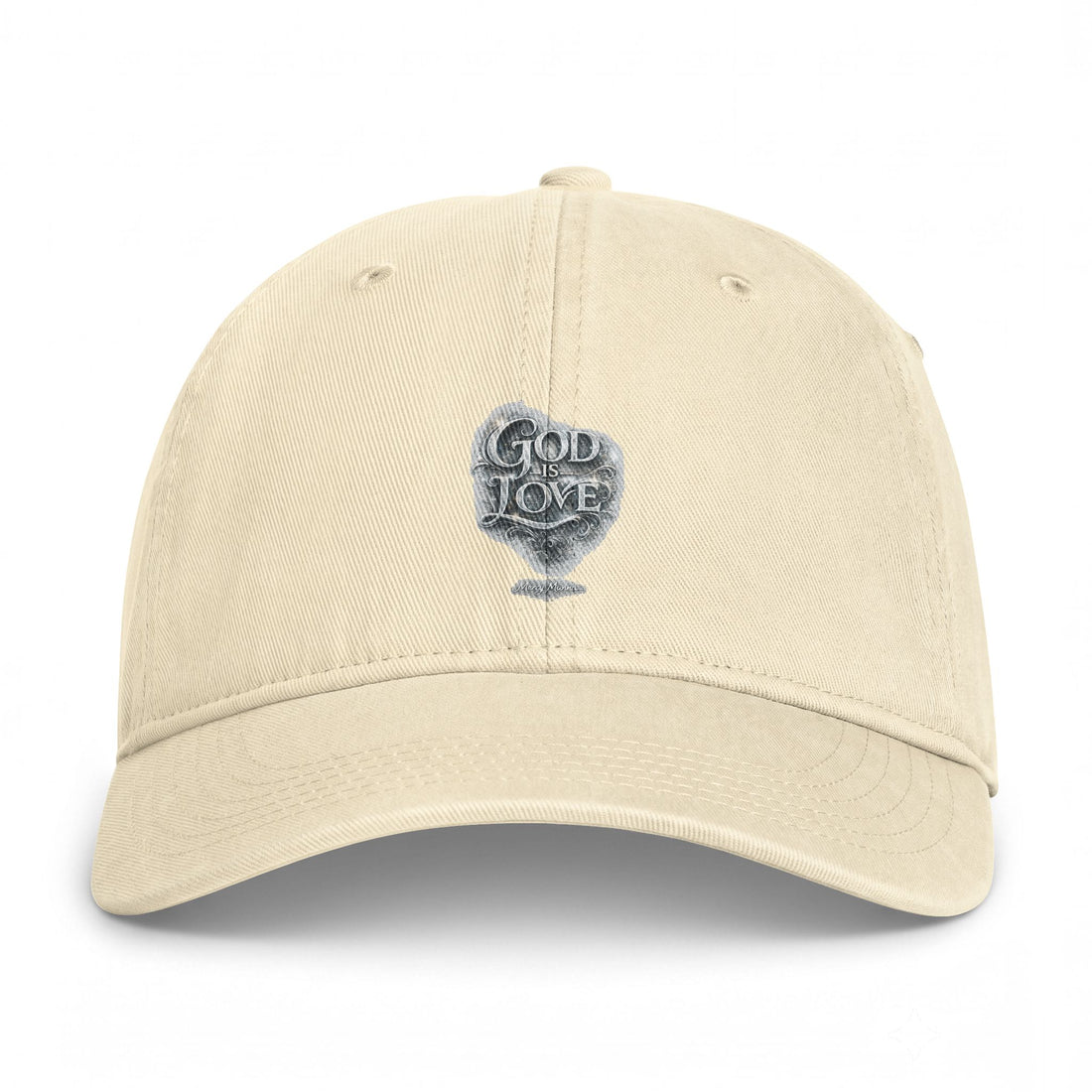 "God Is Love" Embroidered Washed Vintage Dad Hat — Adjustable Cap
