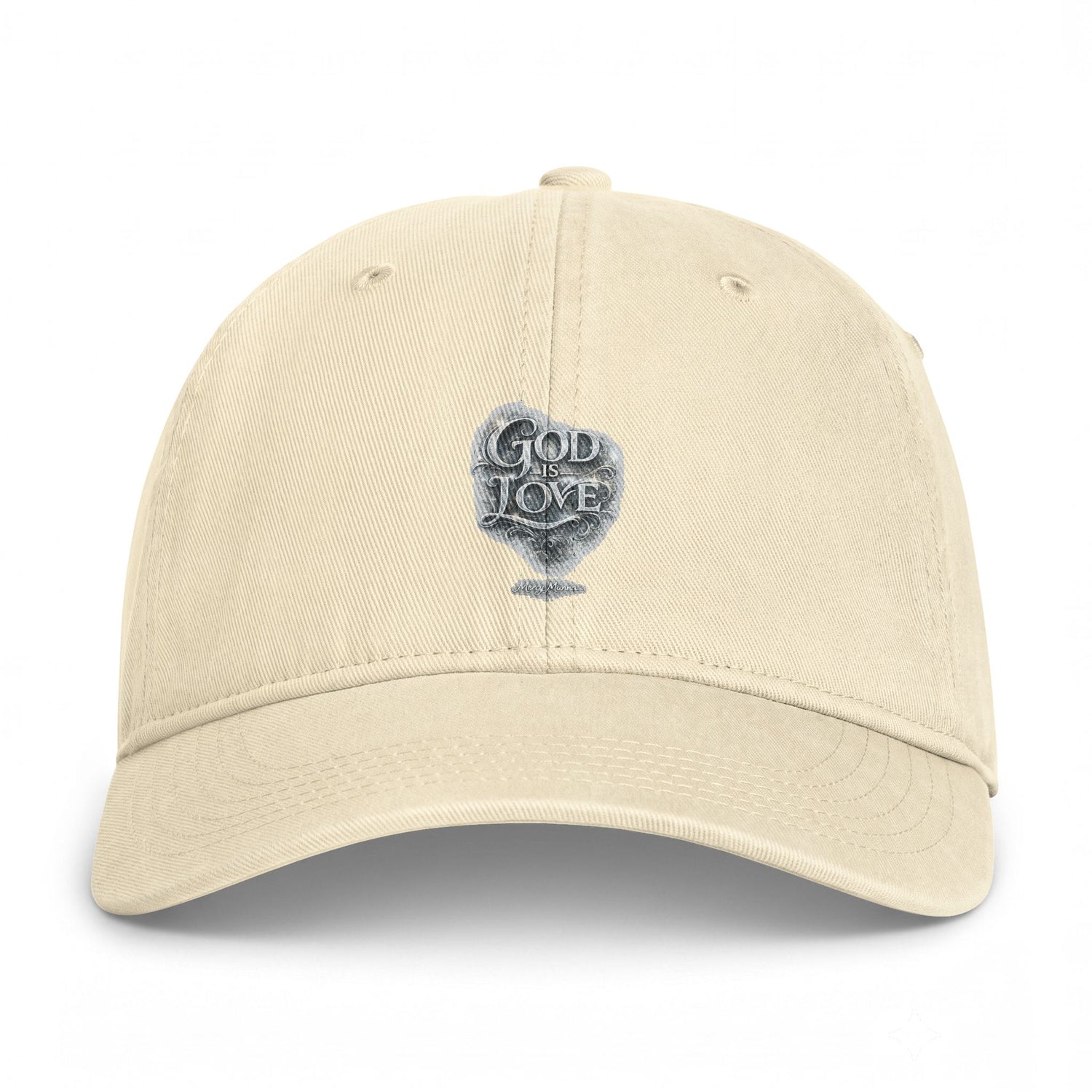 "God Is Love" Embroidered Washed Vintage Dad Hat — Adjustable Cap