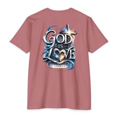 "God Is Love" Graphic Tee — Unisex Cotton T-Shirt (1 John 4:8)