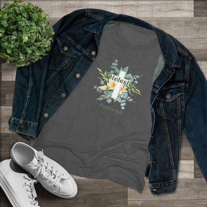 "Paid in Full" Floral Cross Graphic Tee — Women&
