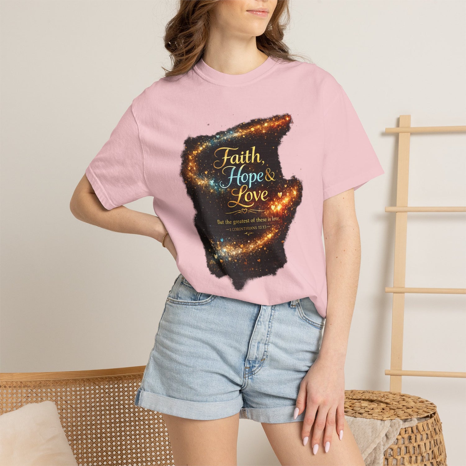 "Faith, Hope &amp; Love" Graphic Tee — Unisex 1 Corinthians 13 T-Shirt