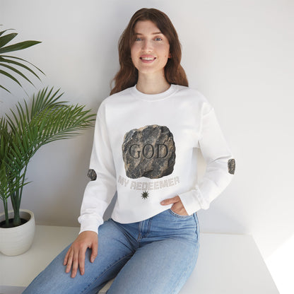 Mercy Manna My Redeemer Crewneck Sweatshirt – Stone Graphic Love Pullover