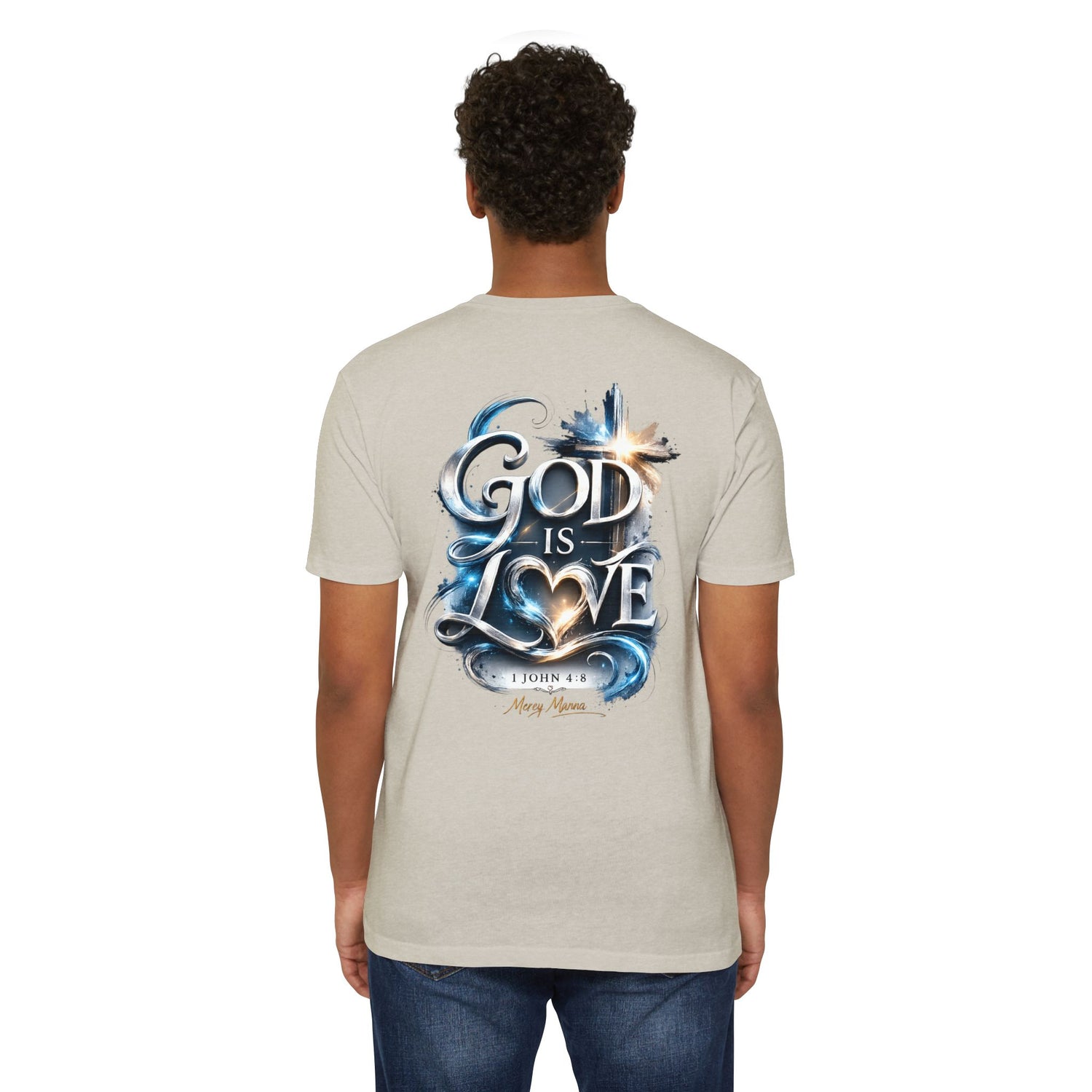 "God Is Love" Graphic Tee — Unisex Cotton T-Shirt (1 John 4:8)