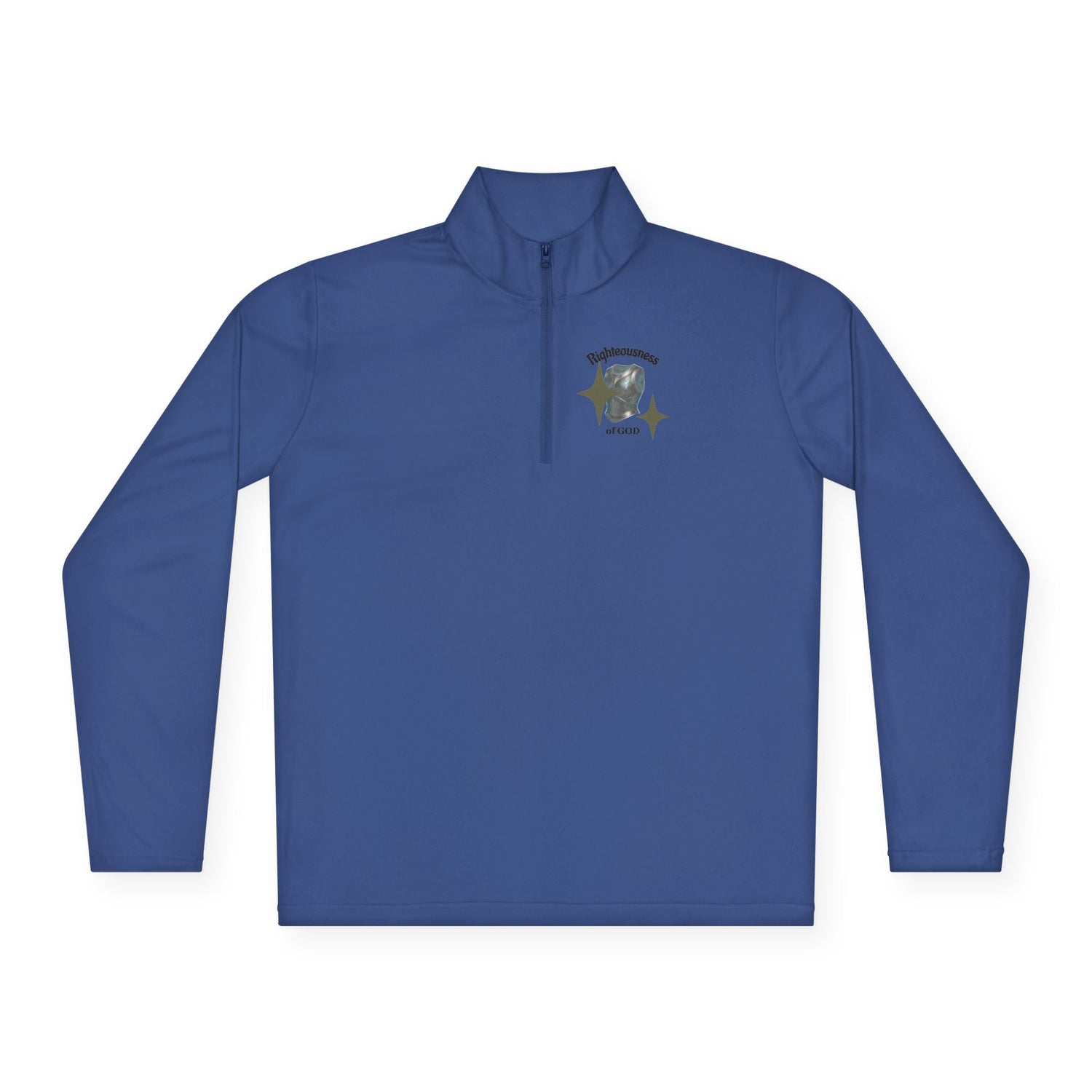 "Breastplate of Righteousness" Quarter-Zip Pullover — Unisex Graphic Sweatshirt