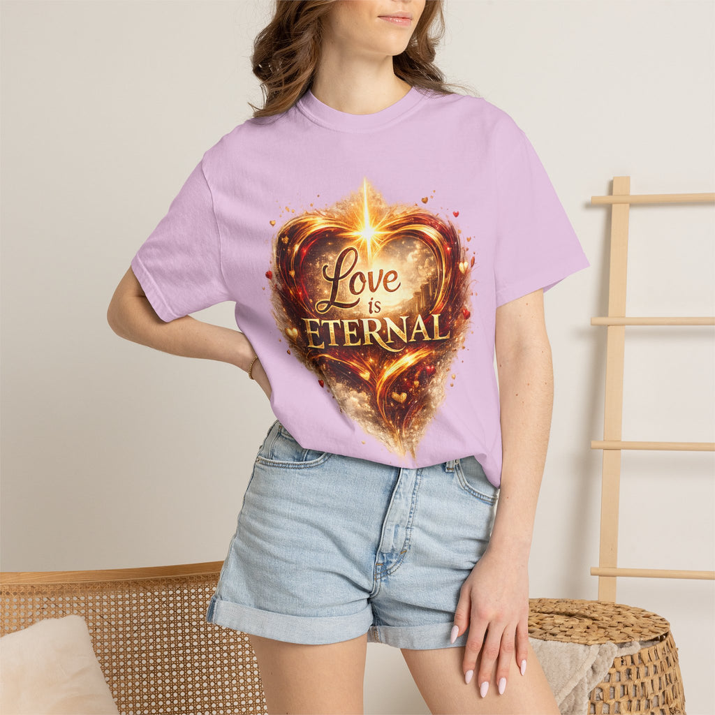 Love Is Eternal Heart T-Shirt — 1 Corinthians 13 Agape Faith-Inspired Tee