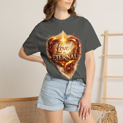 "Love Is Eternal" Heart Graphic Tee — Unisex 1 Corinthians 13 T-Shirt