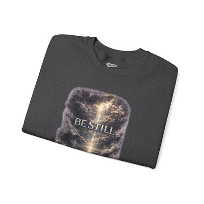 "Be Still" Graphic Crewneck Sweatshirt — Unisex Fleece Pullover