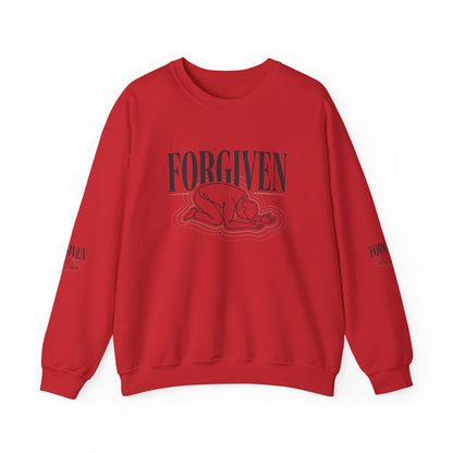 "Forgiven" Heavy Blend Crewneck Sweatshirt — Unisex Graphic Pullover