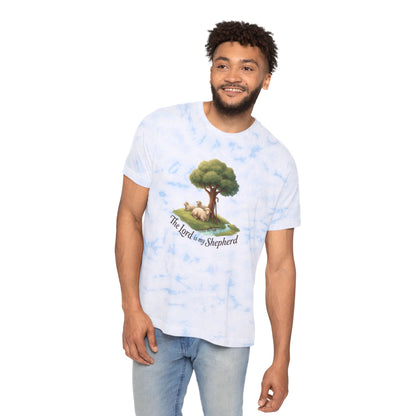 "The Lord Is My Shepherd" Tie-Dye Graphic Tee — Unisex Cotton T-Shirt